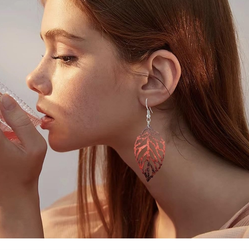 Elegant Leaf Drop Earrings